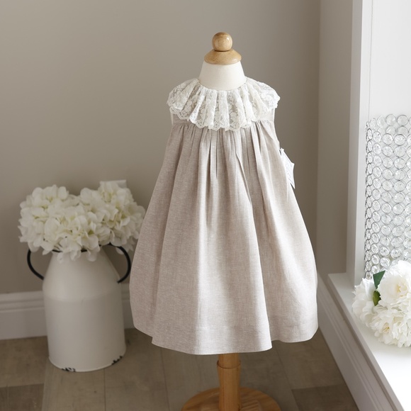 Linen Jon Jon Romper Sleeveless With Button Tabs Bailey Boys Size 9 Months - Picture 10 of 12